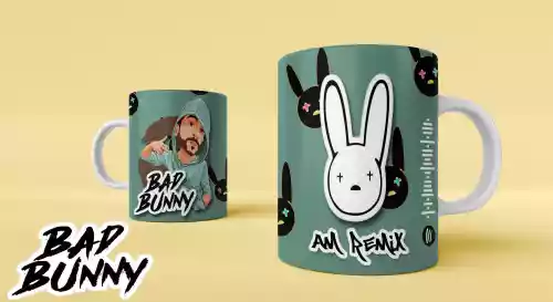 vectores plantilas BADBUNNY,CANTANTE,
